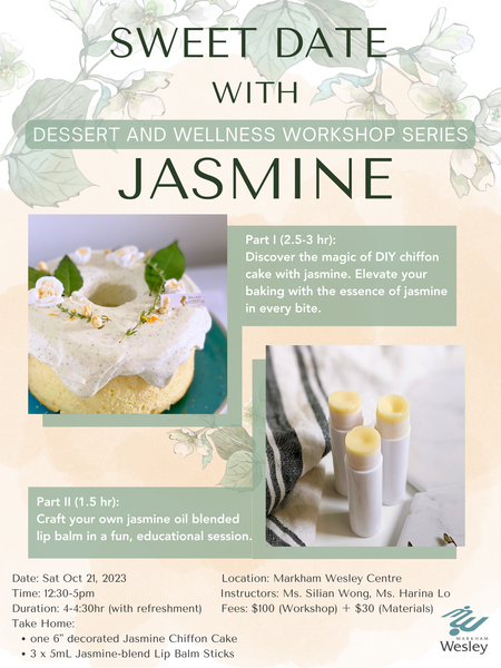 Sweet Date with Jasmine - Dessert and Wellness Workshop