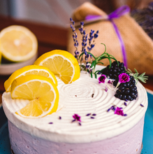 Load image into Gallery viewer, Lavender Lemon Rare Cheesecake | siliancakery.ca
